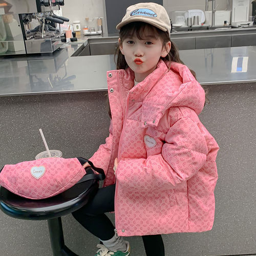 女童白鸭绒加厚保暖羽绒服