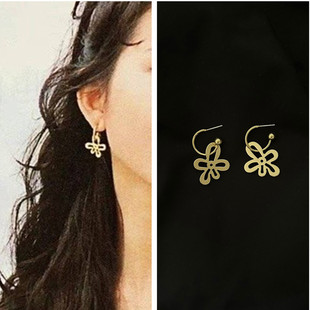 九十年代香港风复古港星同款杂志时尚清纯周刊花朵耳圈耳环耳钉