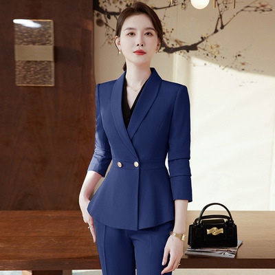 面试西装套装女美容院职业装套裙