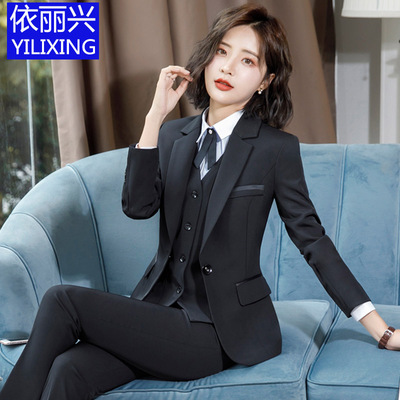 网红秋冬新款面试女神范职业套装