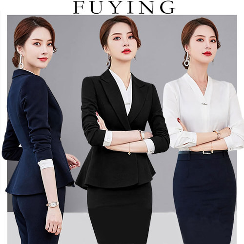 职业装女装套装美容院西装工作服