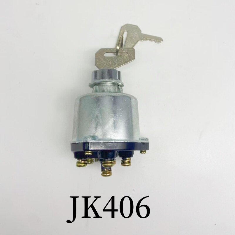 JK406点火开关叉车工程车装载机铲车预热起动点火开关406B 406C