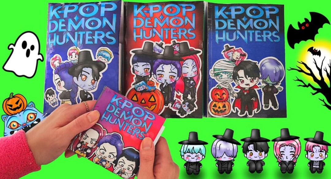 KPOP猎魔猎手万圣节南瓜游戏玩具安静书diy手工儿童专注力反复玩