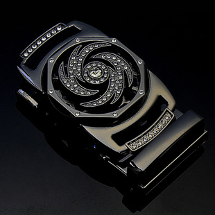 男士皮带自动扣时来运转扣头防磨镶钻合金青年学生3.5裤带头配件