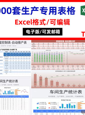 生产Excel表格模版PMC生产计划与订单管理进度跟踪物料控制资料
