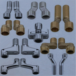 淋浴龙头配件花洒混水阀加长加厚变径曲脚弯脚偏心拐脚曲角接头