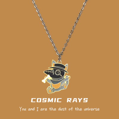 宇宙射线-朋克土酷小众创意设计ins卡通瘟疫医生面具吊坠个性项链