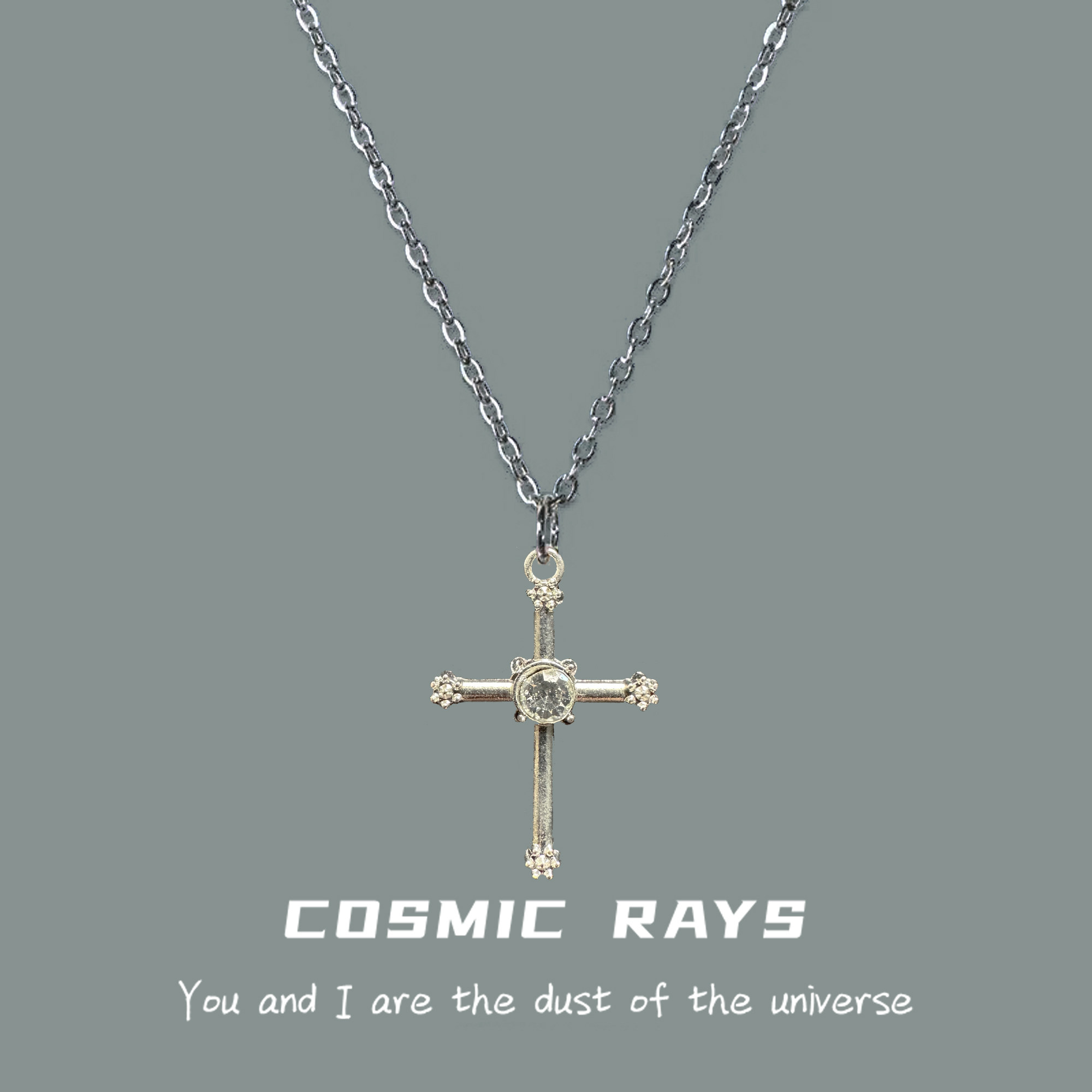 우주선 십자가 목걸이 심플한 틈새 디자인 가벼운 럭셔리 여성용 합금 펜던트 스트리트 친화적인 액세서리