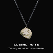 石膏脸项链男生ins风卫衣链小众长款 宇宙射线 抽象款 嘻哈女设计感