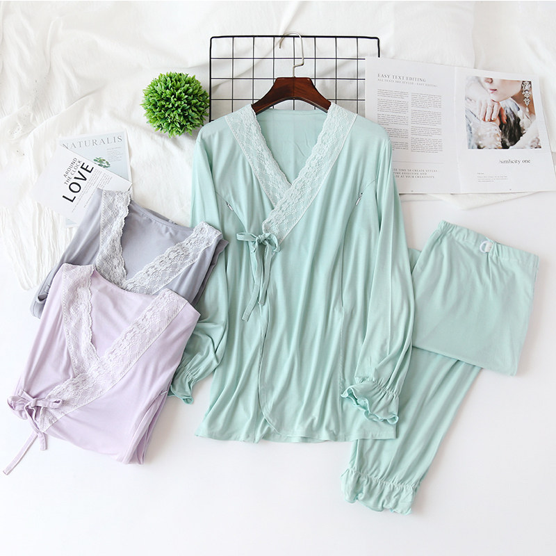 modal Month of service kimono Spring and summer The month zipper invisible lactation pregnant woman pajamas Thin section suitin the Maternity/Maternal supplies/Nutrition , Tracksuit/Nursing equipment/Autumn clothes , Home service package  category - from Buy2taobao.com to provide professional Taobao agent buy service