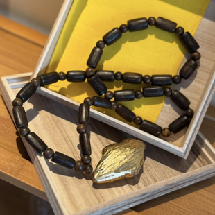 日本回流 老料封金沉香 御念珠 项链手串挂件 伽罗 奇楠 油脂撒金