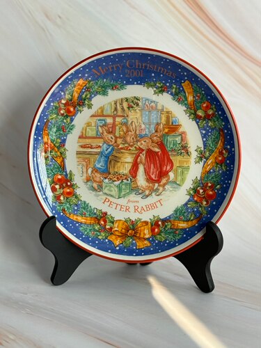 英国产wedgwood韦奇伍德 彼得兔 2001年圣诞纪念限量赏盘威基骨瓷