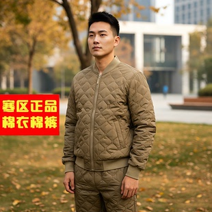P棉19巡逻保暖衣裤边防棉衣棉裤套装男寒区驻训土黄色棉衣裤内胆