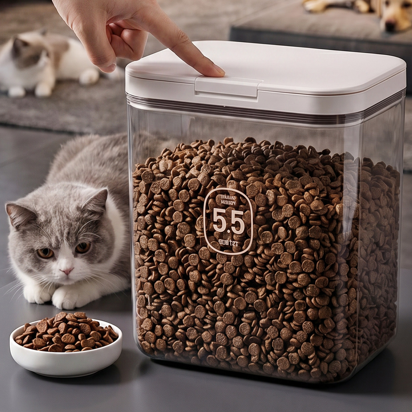 日本猫粮储存桶狗粮密封宠物粮食收纳真空储粮桶防潮分装罐零食盒