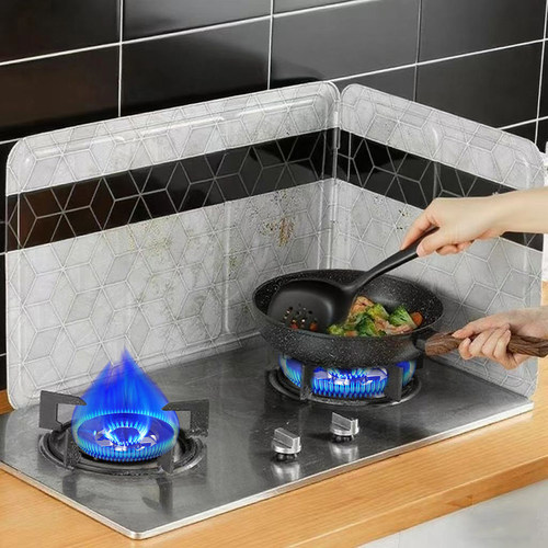 日本加厚防溅油挡板挡油板厨房围挡煤气灶隔油板铝箔炒菜防油溅板