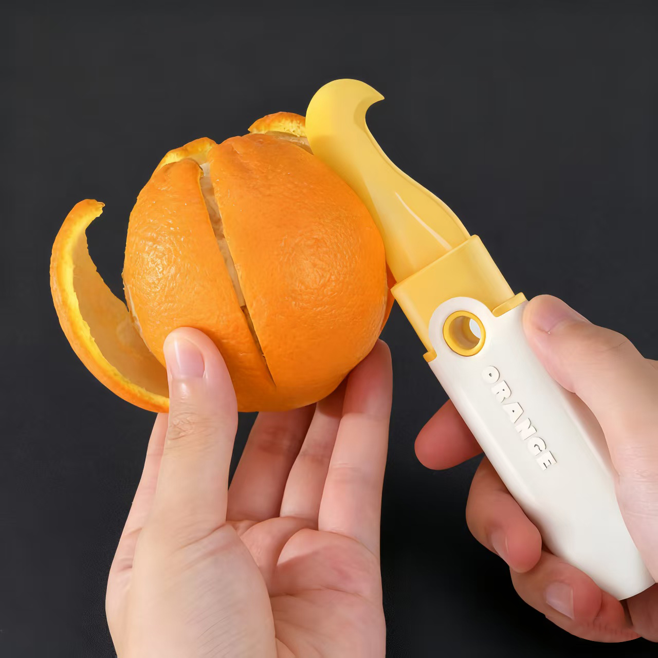 日本剥橙子神器开橙器切柚子脐橙橘子桔子削皮刀水果陈皮开皮工具