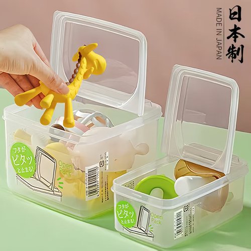 日本进口婴儿专用牙胶收纳盒大曼哈顿球摇铃世喜小蘑菇长颈鹿咬胶