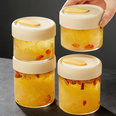日本高硼硅玻璃燕窝分装瓶食品级耐高温可蒸煮密封保鲜罐炖盅花胶