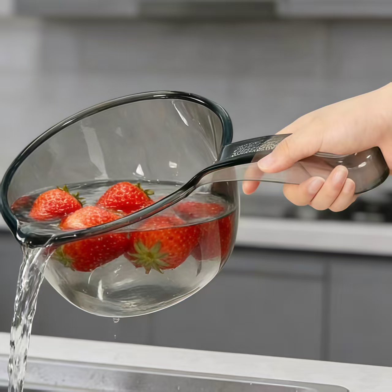 日本加厚长柄水瓢厨房水漂水勺塑料舀水勺摇水家用勺子水舀子洗澡