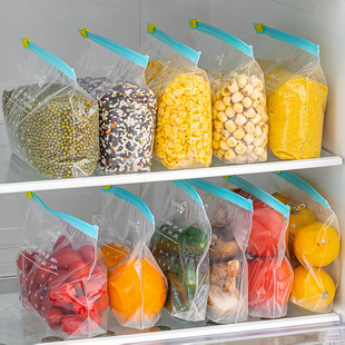 日本食品级保鲜袋家用冰箱专用密封袋拉链式 食物密实收纳塑封分装
