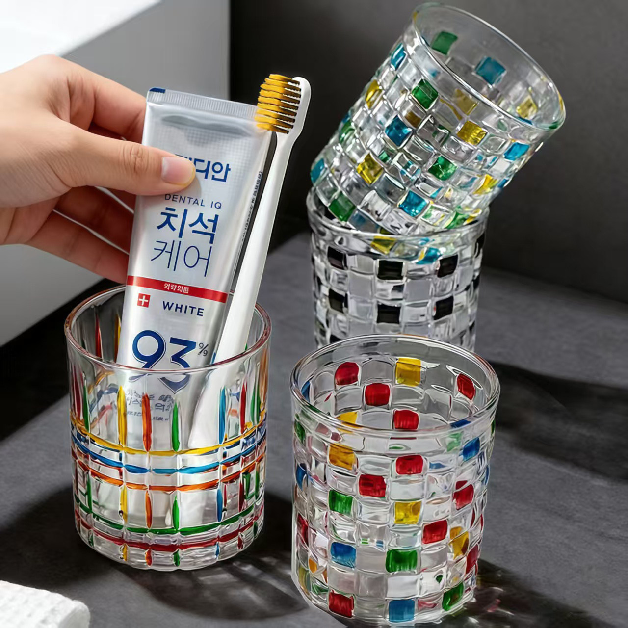 sungsa高硼硅玻璃漱口杯