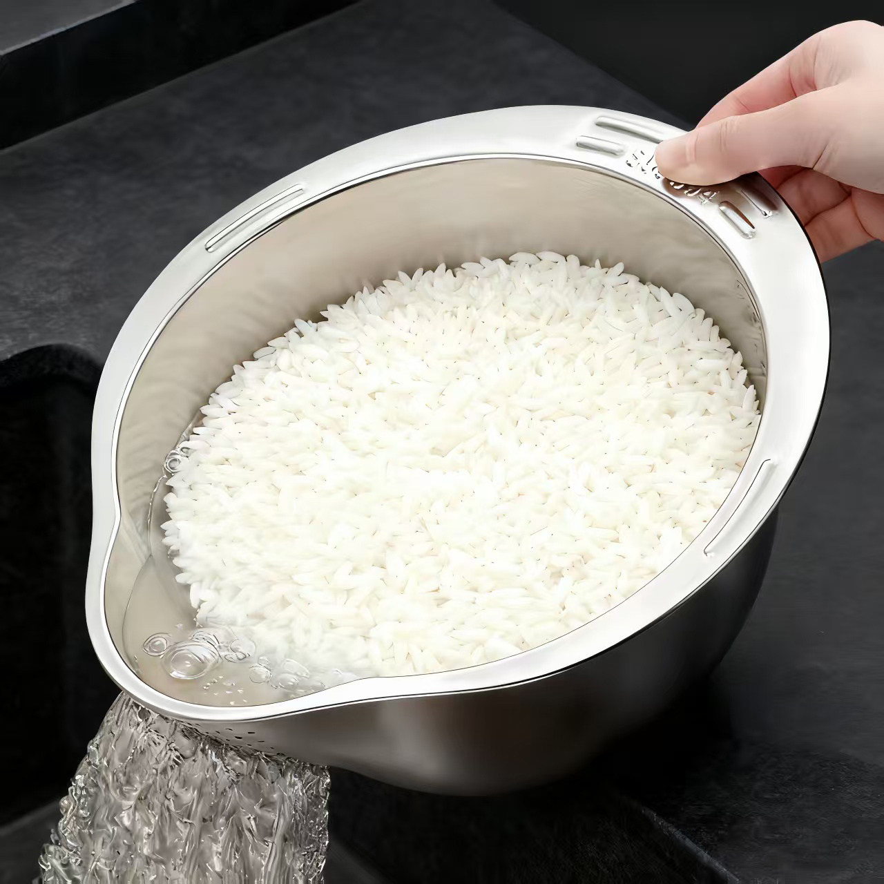 日本304不锈钢厨房淘米盆滤水洗菜沥水篮家用水果蔬菜淘米筛神器,餐饮具,果盆/果盘/果篮,淘宝优惠券,粉丝福利购,淘宝优惠卷