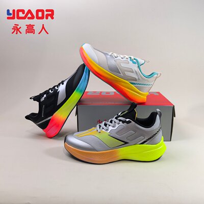 永高人2026春季C65012双网面男大童38-43软底防滑系带运动跑步鞋