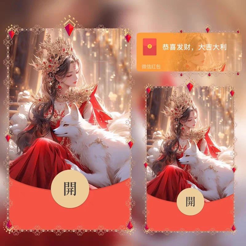 2025动漫女孩微信红包封面序列号女王新宠狐狸动态vx皮肤非永久
