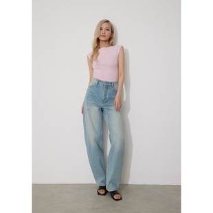 RUGOSAM「镰刀裤系列」早春上新丨中高腰女宽松遮胯牛仔裤RB0450