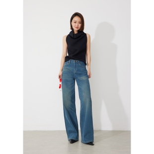 RUGOSAM「阔腿系列」暖冬上新 丨高腰女复古宽松做旧牛仔裤RB0367