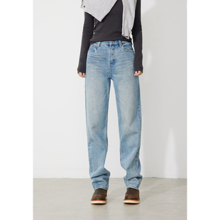 RUGOSAM「进口面料」暖冬新品丨高腰直筒原牛风格牛仔裤女RT0034