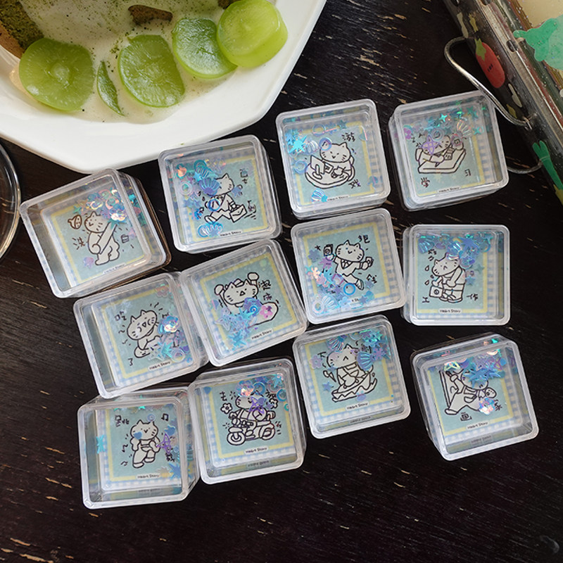 【光敏印章】猫咪日常篇 原创 diy打卡 记录手帐 摇摇闪片印章,文具电教/文化用品/商务用品,手帐印章,淘宝优惠券,粉丝福利购,淘宝优惠卷