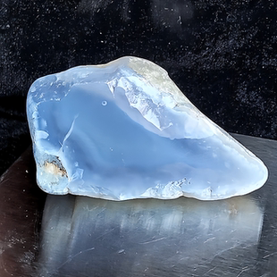切面纯手工抛光天然蓝玉髓原石手把件办公桌时尚 摆件玄关客厅摆件