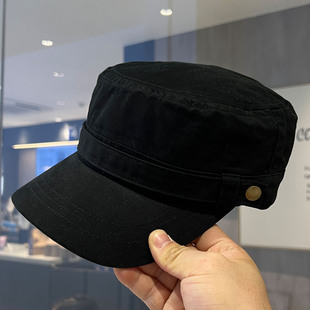 高品质纯棉复古水洗平顶鸭舌帽街头个性男女时尚百搭显脸小马术帽
