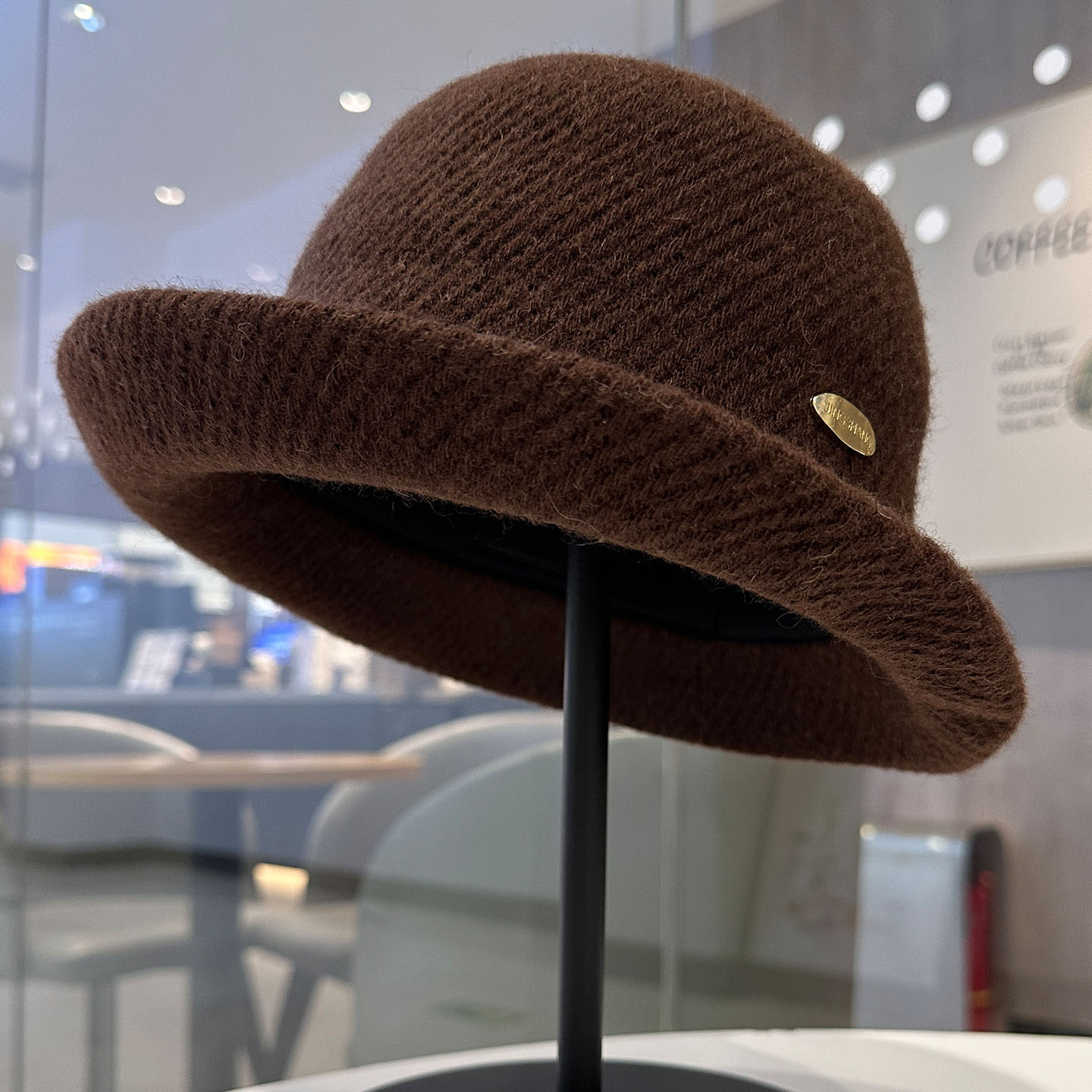 日系100%羊毛优雅卷边渔夫帽中青年女士秋冬高级感盆帽显脸小礼帽