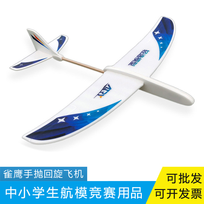 雀鹰手掷儿童玩具教育比赛飞机