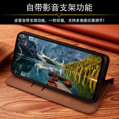 【头层牛皮】适用iQOO Z11 Turbo翻盖式皮套真皮手机壳套保护壳套大气高级感男女新款全包软内壳防摔真牛皮