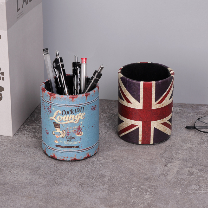 欧式复古书房收纳笔筒