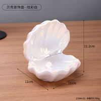 Ceramic shell soap box, bathroom rack, small soap box, home bathroom box, light luxury high-end soap dish thumbnail 5