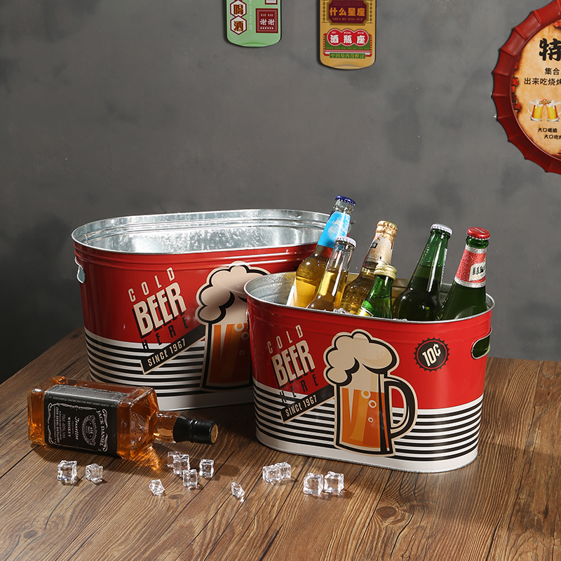 大容量升级加厚铁艺冰桶