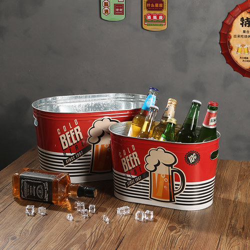 大容量升级加厚铁艺冰桶