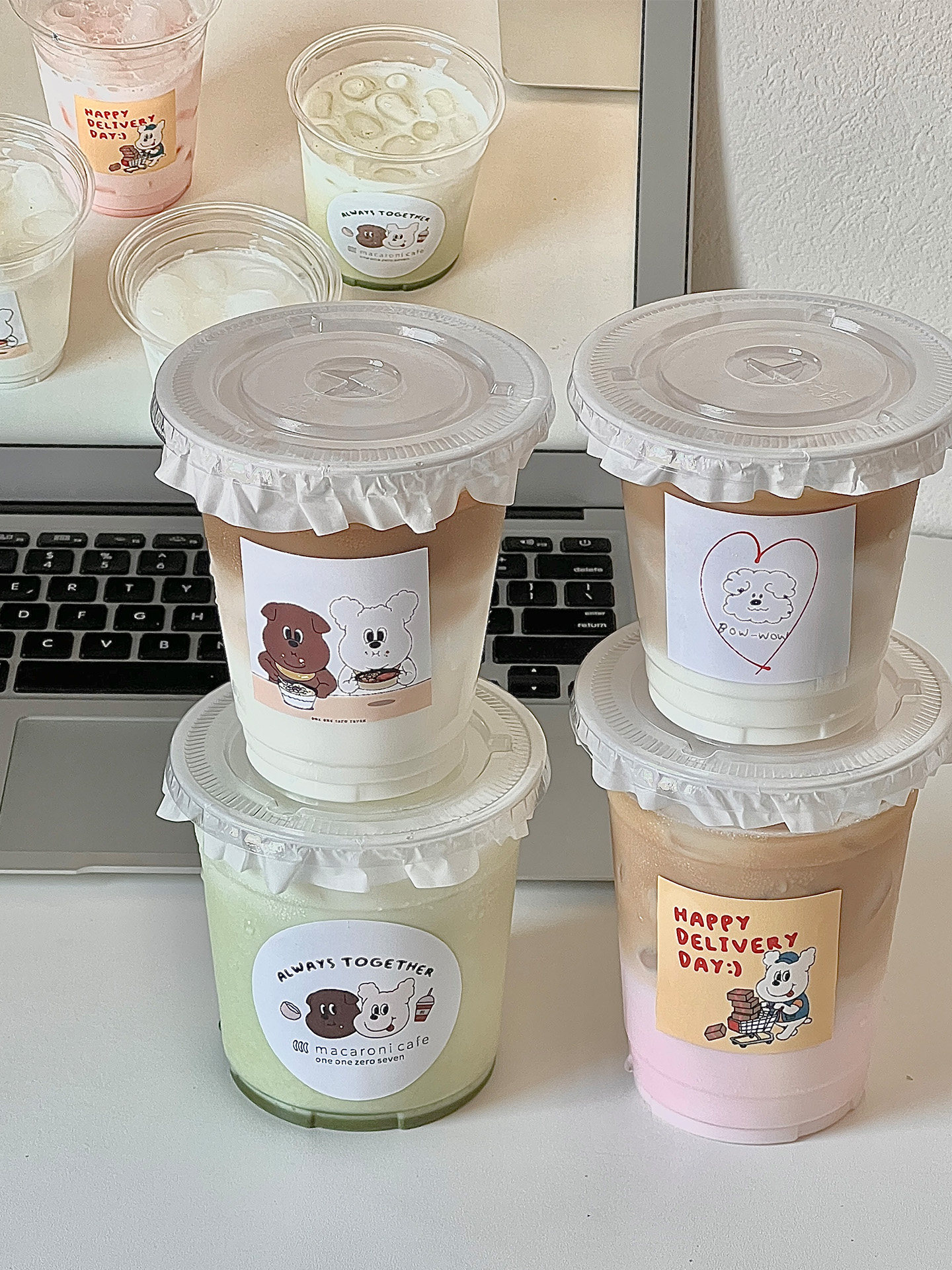 Plastic coffee cup ins net red milk tea cup disposable with cover