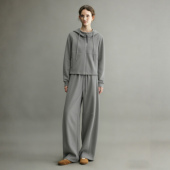 休闲运动套装 两件套 女2026早春淡人高知穿搭一整套拉链卫衣弯刀裤