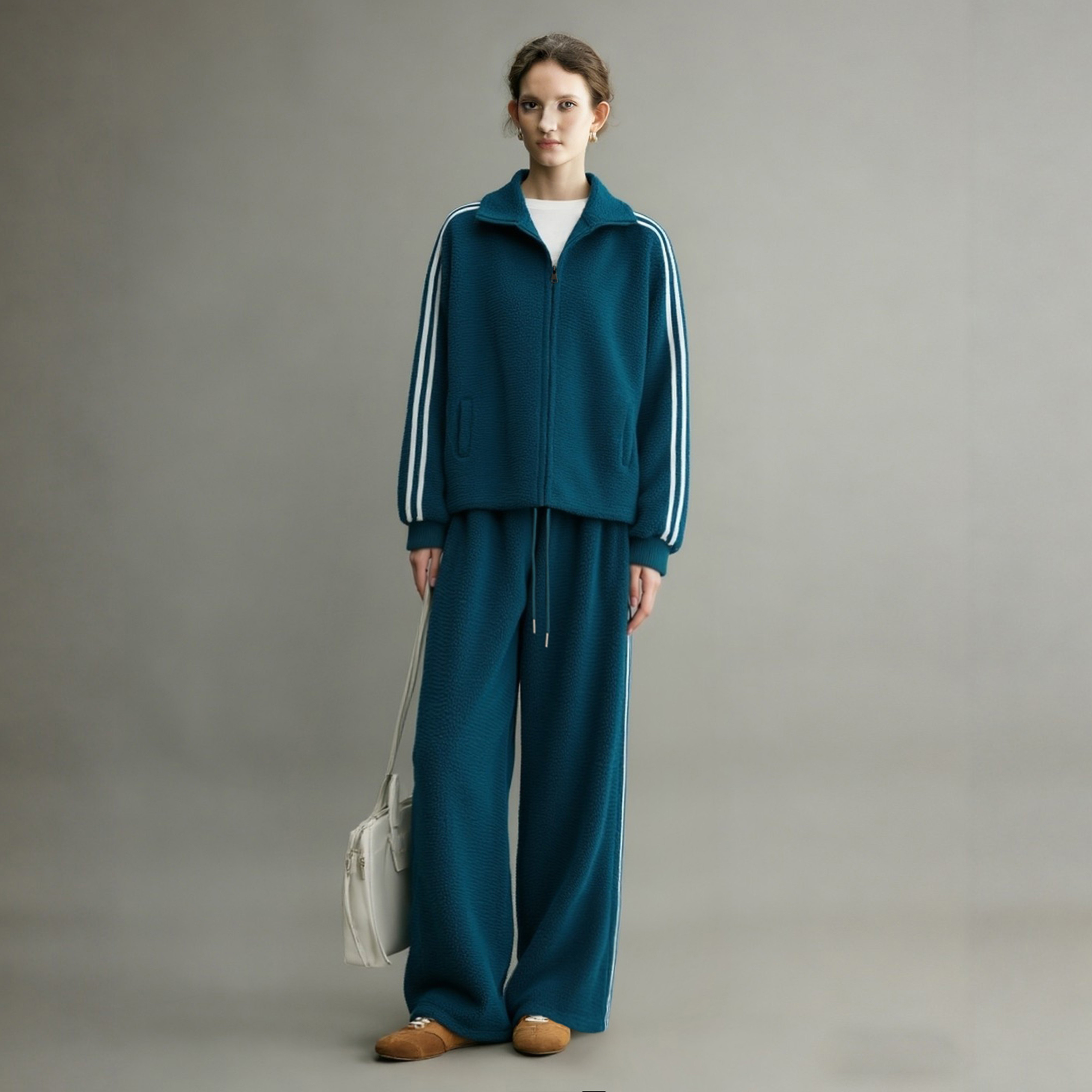 超洋气运动套装女2026年新款冬季慵懒风宽松摇粒绒休闲卫衣两件套,女装/女士精品,休闲运动套装,淘宝优惠券,粉丝福利购,淘宝优惠卷