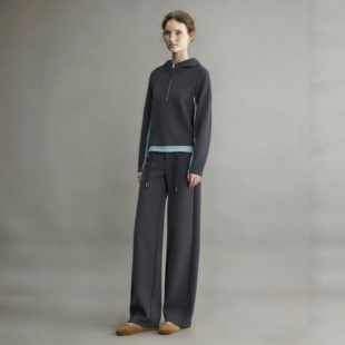 巨好看拼色连帽卫衣休闲两件套 新款 韩系高级感穿搭套装 女2026春季