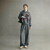 小马图案加绒慵懒松弛感两件套 设计感时尚 休闲运动套装 女2026新款