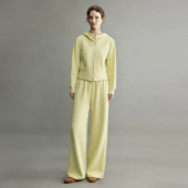 黄色显瘦卫衣阔腿裤 巨好看 新款 女2026年春季 休闲两件套 运动套装