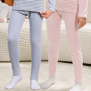 中大童保暖裤青少年高中生德绒单裤男童春秋打底裤女童棉毛裤睡裤