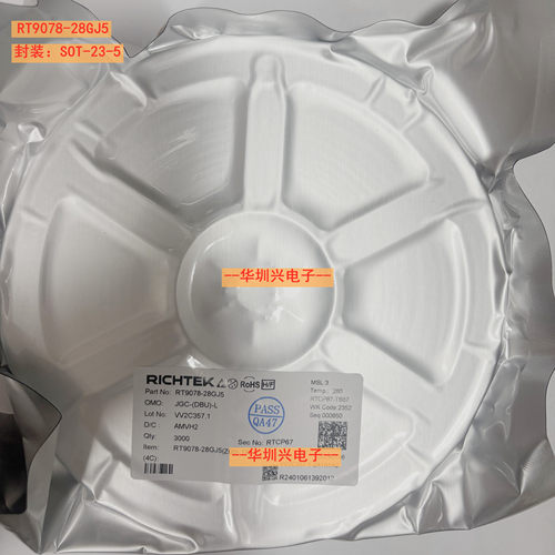 RT9078-28GJ5 丝印3L 封装SOT-23-5 0.3A 2.8V线性稳压器芯片原装
