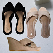 沙滩休闲中古早凉拖鞋 夏季 女 厚底松糕底防水台 新款 高跟坡跟拖鞋